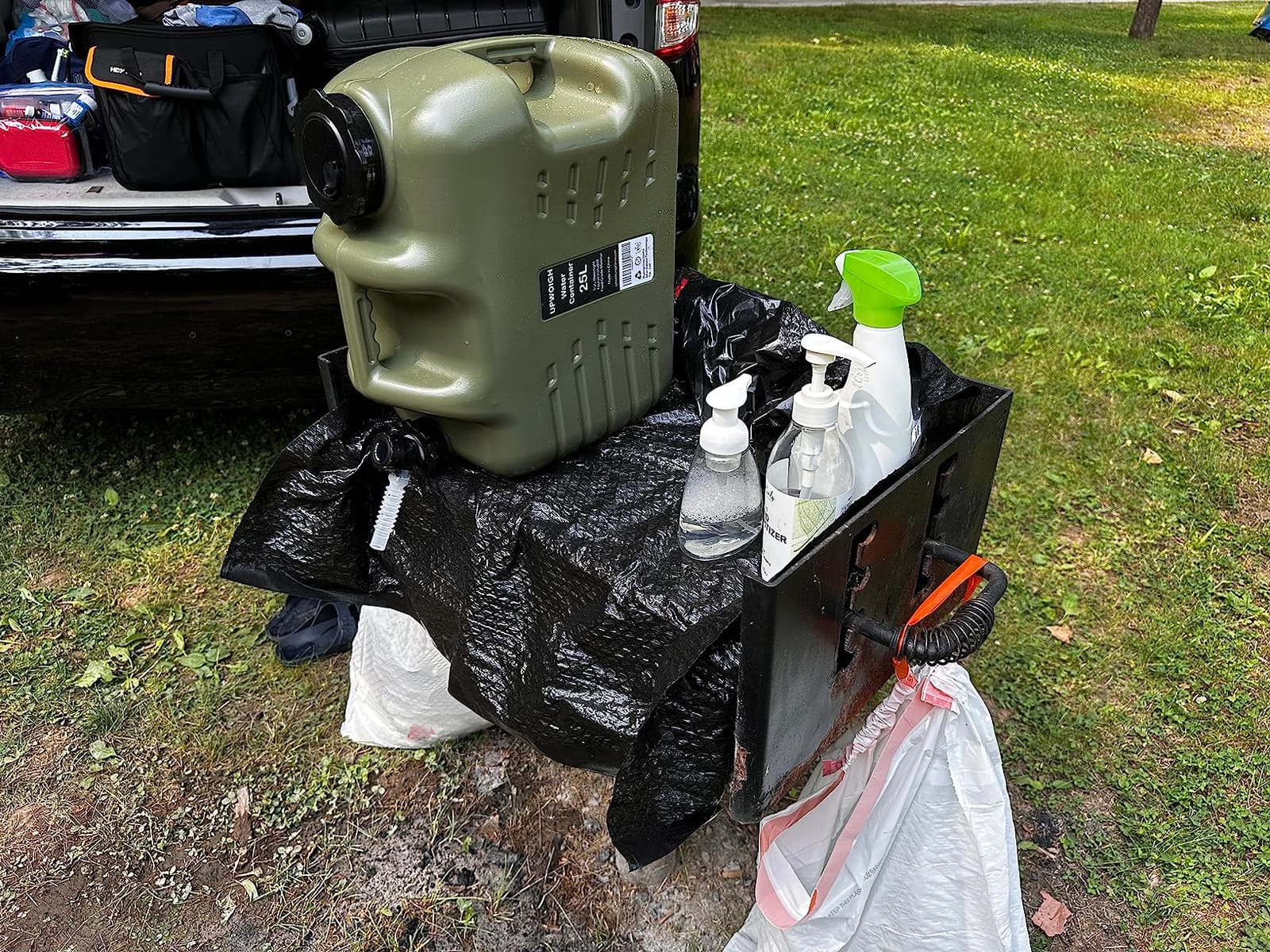 UPWOIGH 5 Gallon Camping Water Jug with Spigot, Military Green, 1 Pack customer photo 1