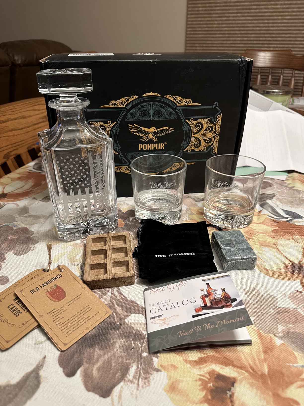 PONPUR The Legend Has Retired 2026 Retirement Gifts for Men Women, Whiskey Decanter Gift Set with 2 Whisky Glasses, Best Christmas Birthday Presents for Dad Coworkers Teacher customer photo 2