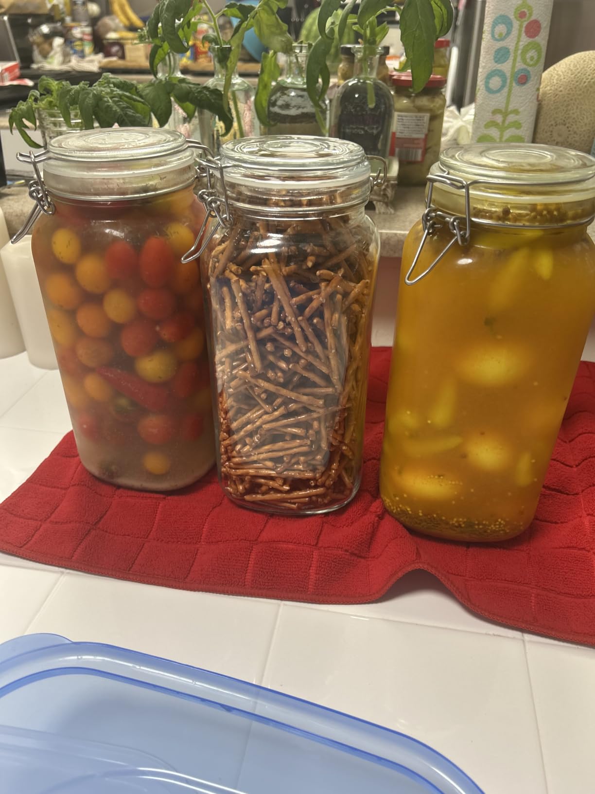 ComSaf Square Glass Jars with Airtight Lids 51 oz 3 Pack Wide Mouth customer photo 1