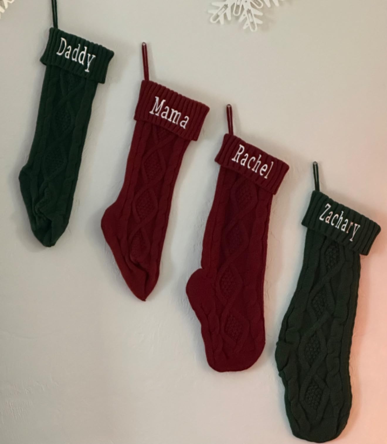 Personalized Christmas Stockings,Custom Name Family Christmas Stocking customer photo 2