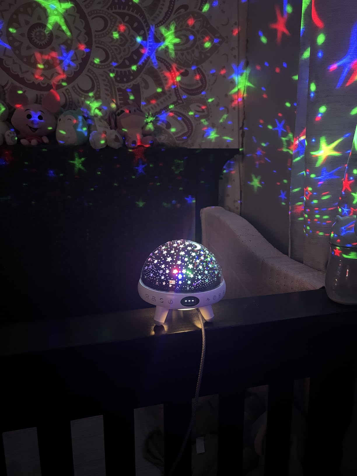 YACHANCE Kids Night Light Projector with Music.Baby Night Light Star Projector with Remote & Timer.Baby Sensory Lights Toys for Kids.Sound Machine Baby with 29 Soothing Sound for Sleeping. customer photo 2
