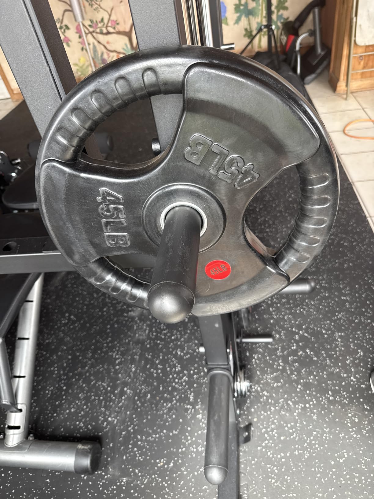 GIKPAL Olympic Weight Plates, 2-Inch Rubber Coated for Strength Training customer photo 1