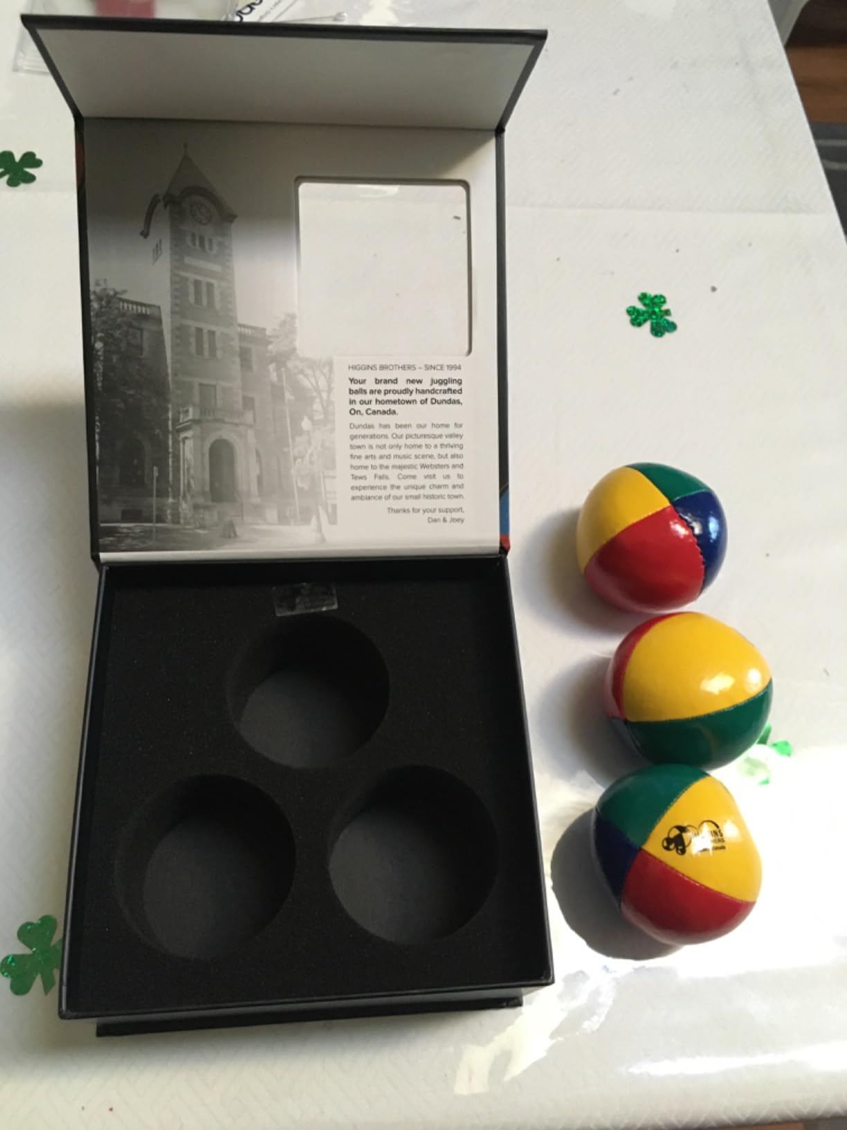 Higgins Brothers Juggling Balls Kit - World's Finest Boxed Set with 3 Juggle Ball Set customer photo 1