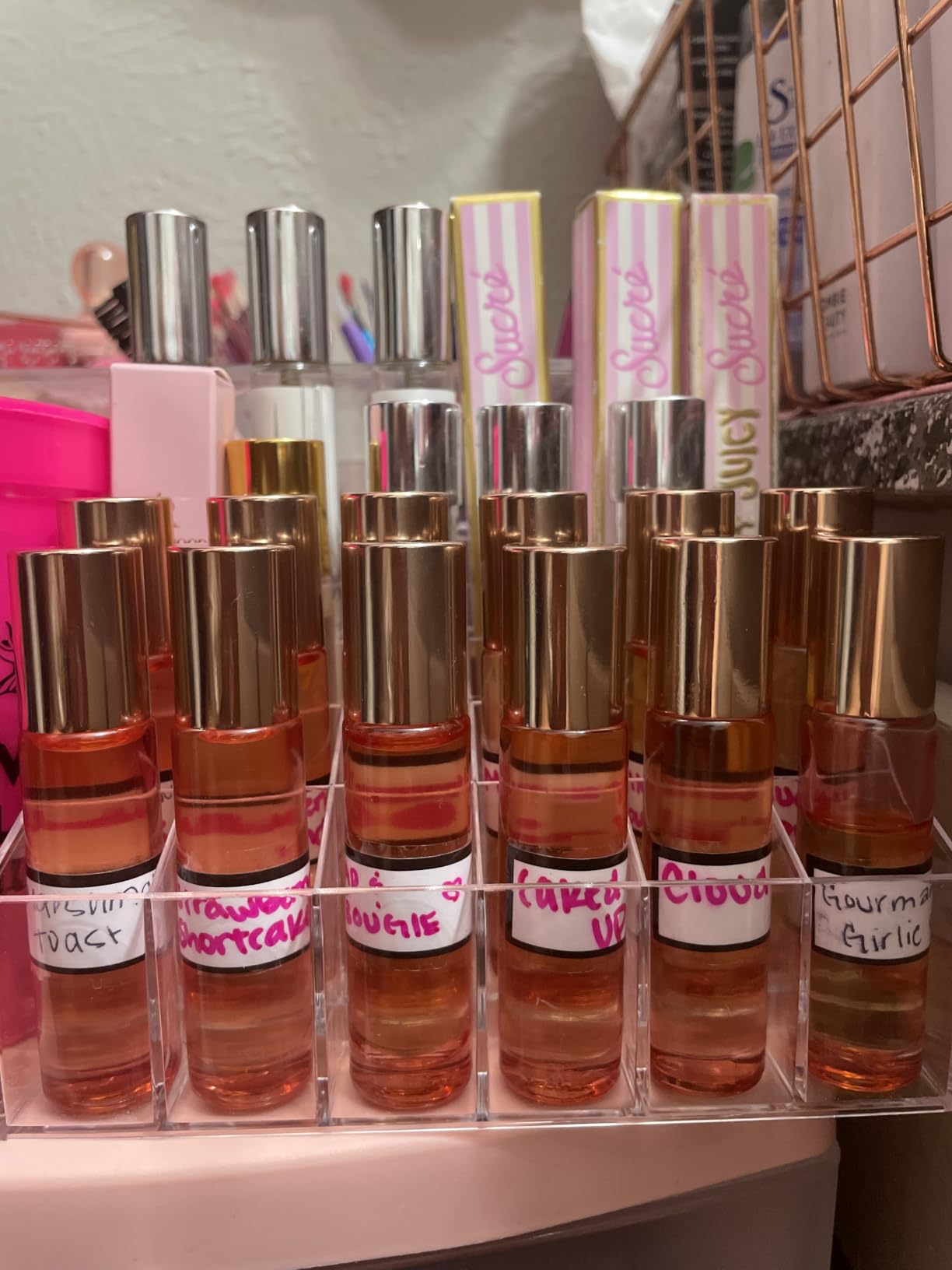 PrettyCare 4 Pack Amber Glass Oil Roller Bottles for Essential Oils 10ml, Roll On Bottles with Stainless Steel Roller Ball Leak-Proof Perfume Travel Refillable Bottle Empty customer photo 1