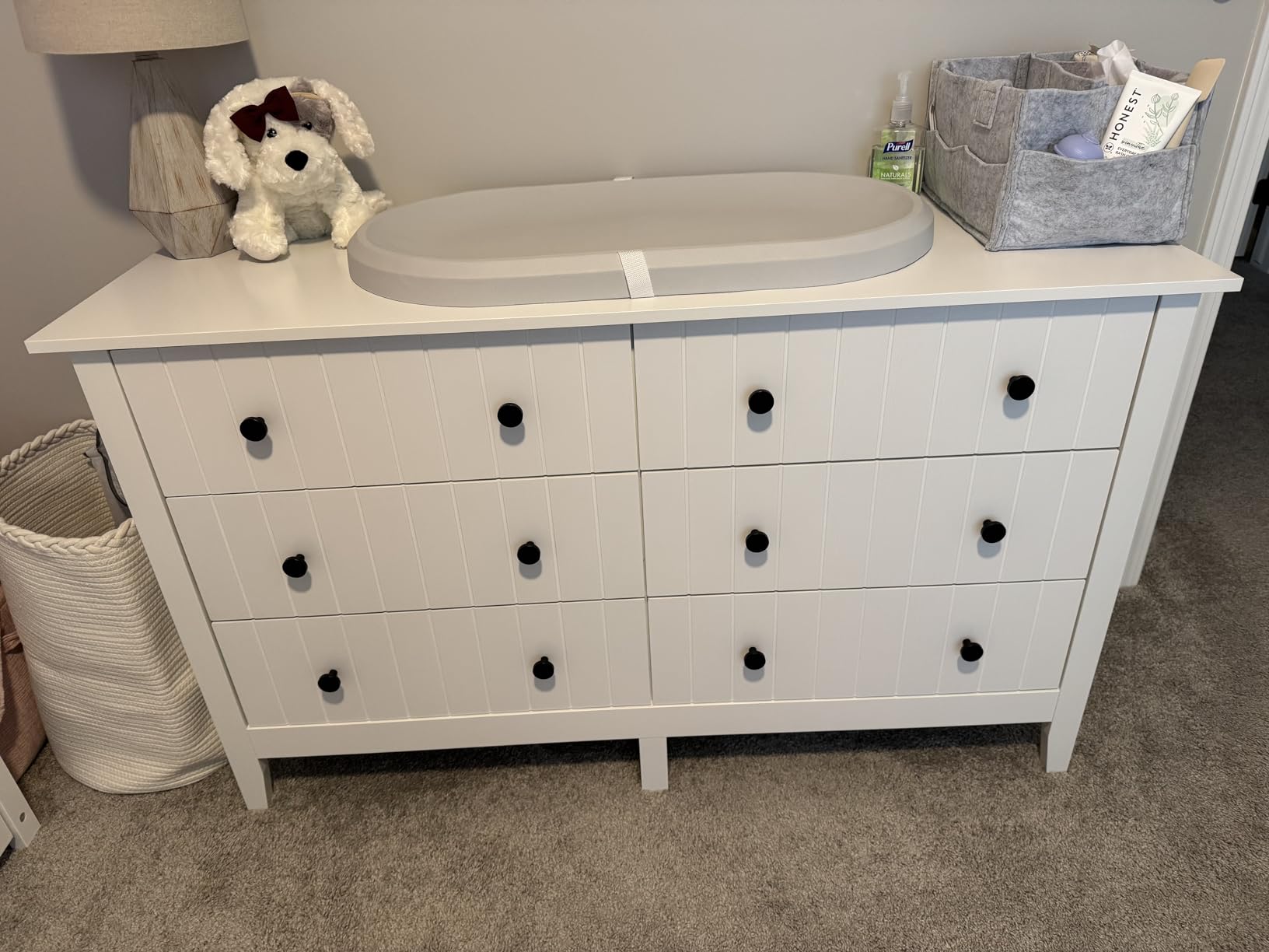 FOTOSOK White Dresser, Chest of Drawers, Modern 6 Drawer Nursery Dressers customer photo 2