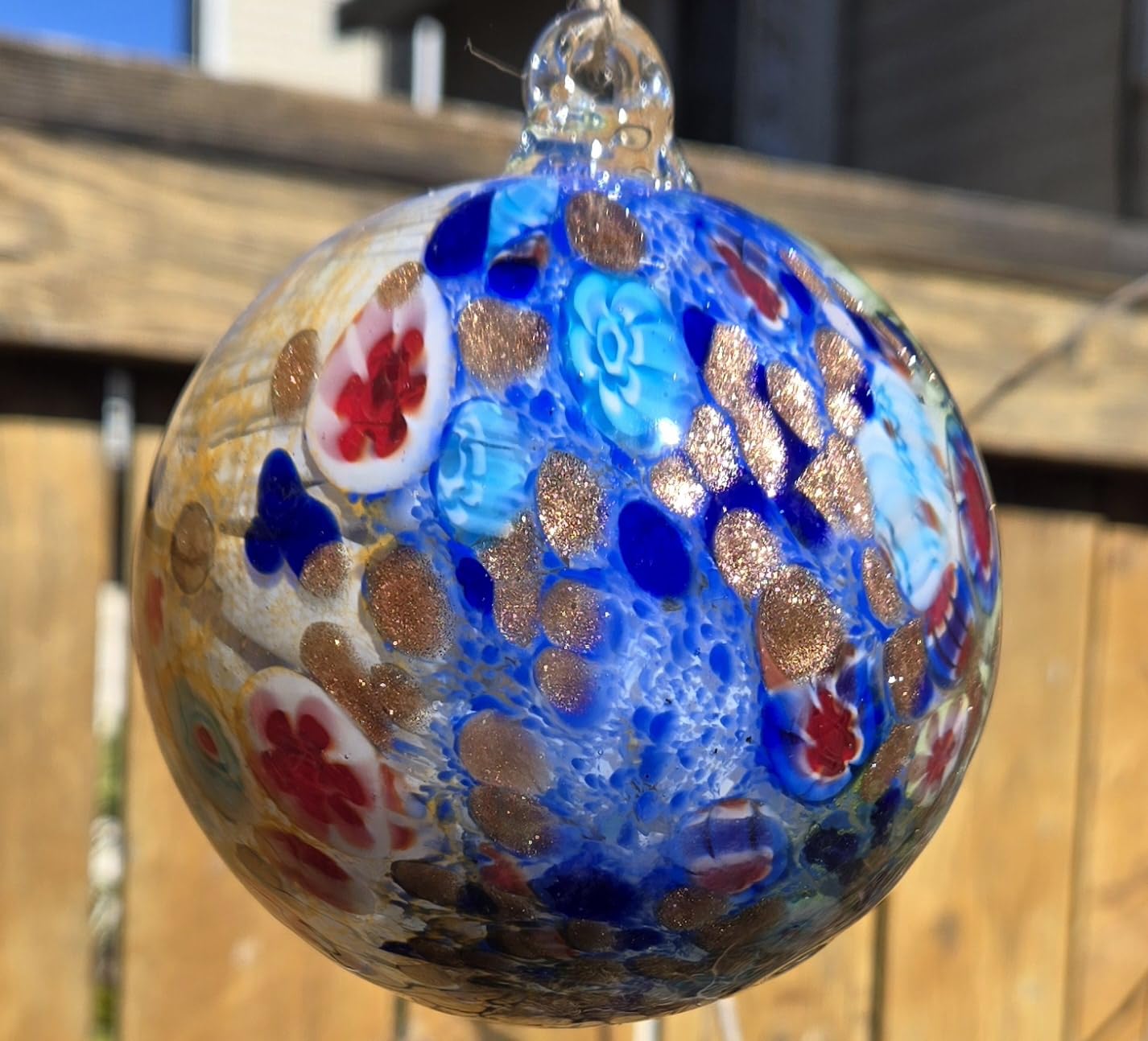 QFkris 4 Inch Blown Glass Christmas Ornaments Ball for Christmas Tree customer photo 2