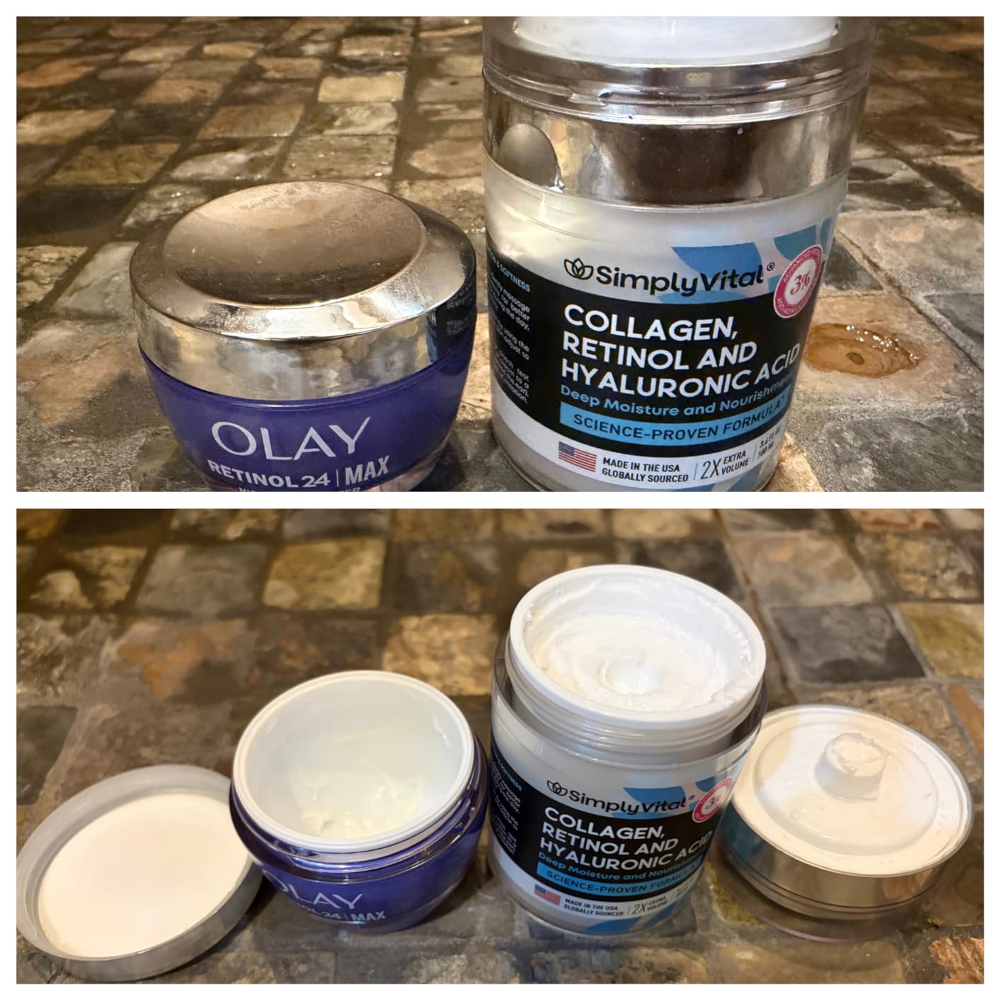 SimplyVital Face Moisturizer Retinol Collagen Hyaluronic Acid Cream 1.7 oz customer photo 2