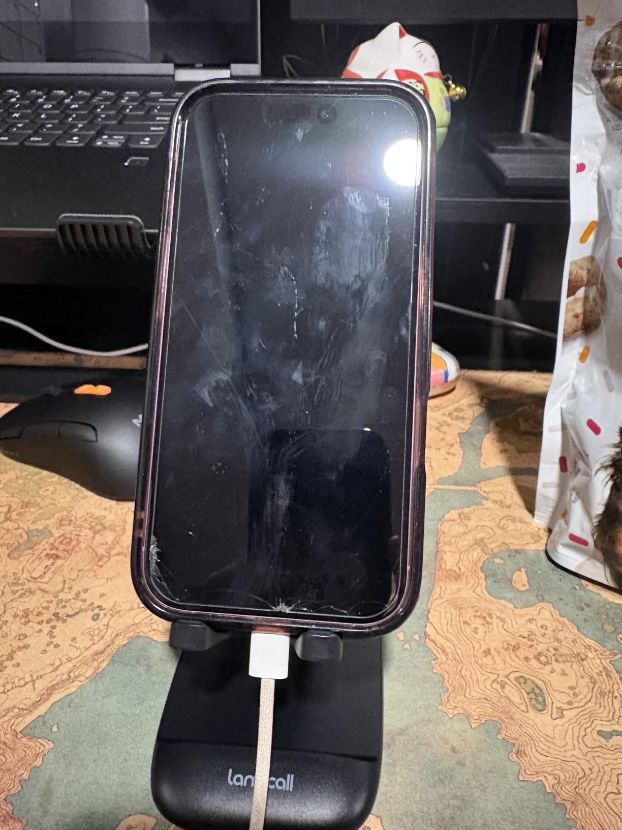Lamicall Purple Phone Holder for Desk - Dark Purple Cellphone Stand customer photo 2