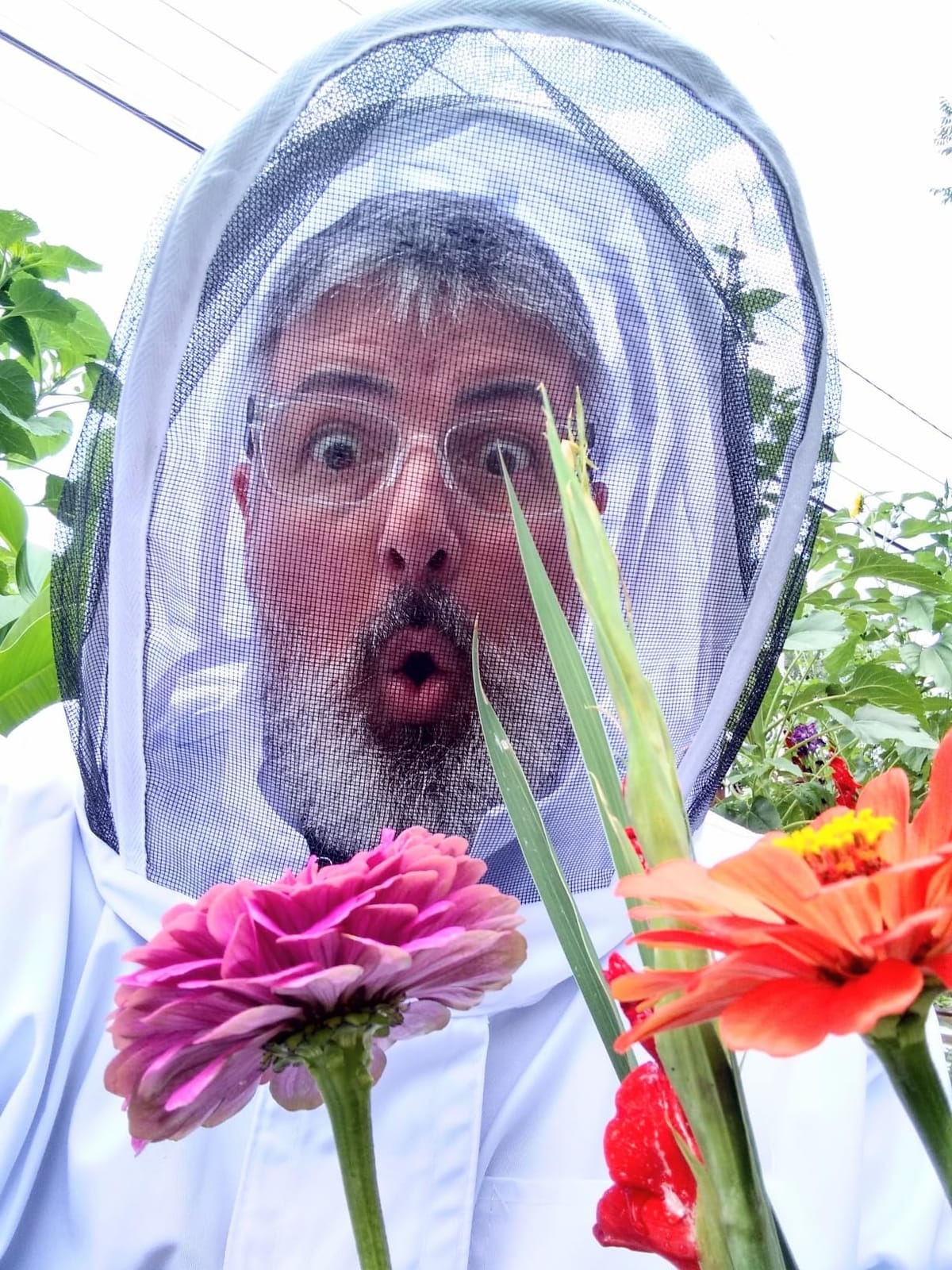 Bee Jacket with Fencing Veil, Beekeeping Jacket for Men Women L customer photo 1