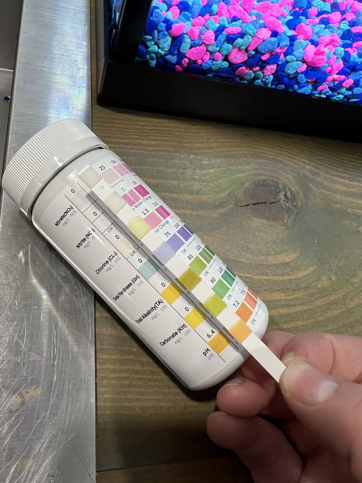 Umlecoa 7 in 1 Aquarium Test Kit for Freshwater and Saltwater - 125 Aquarium Test Strips with Test Tube & Thermometer - Fast & Accurate Water Testing Strips for Aquarium/Pond/Pool customer photo 1