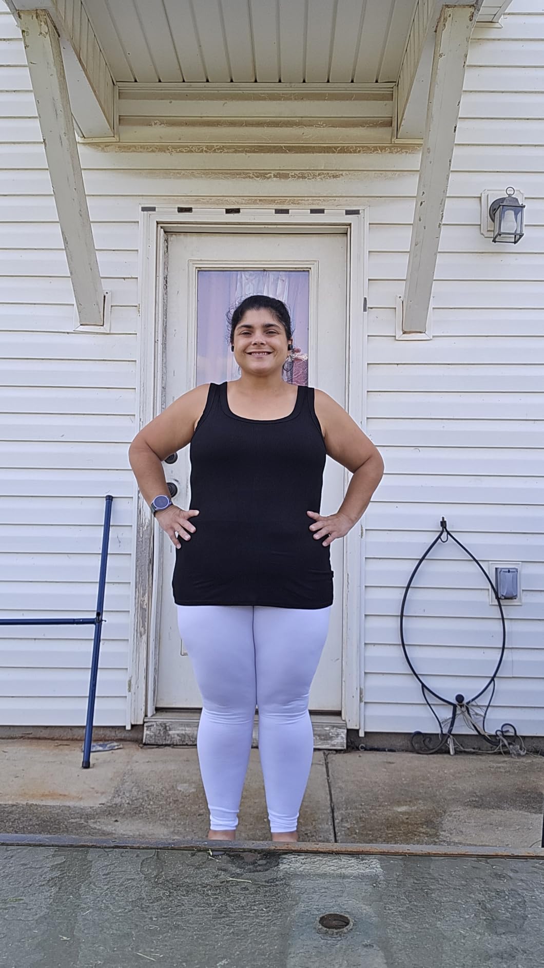 TNNZEET High Waisted Leggings for Women - No See Through Tummy Control Cycling Workout Yoga Pants with Pockets Reg & Plus customer photo 1