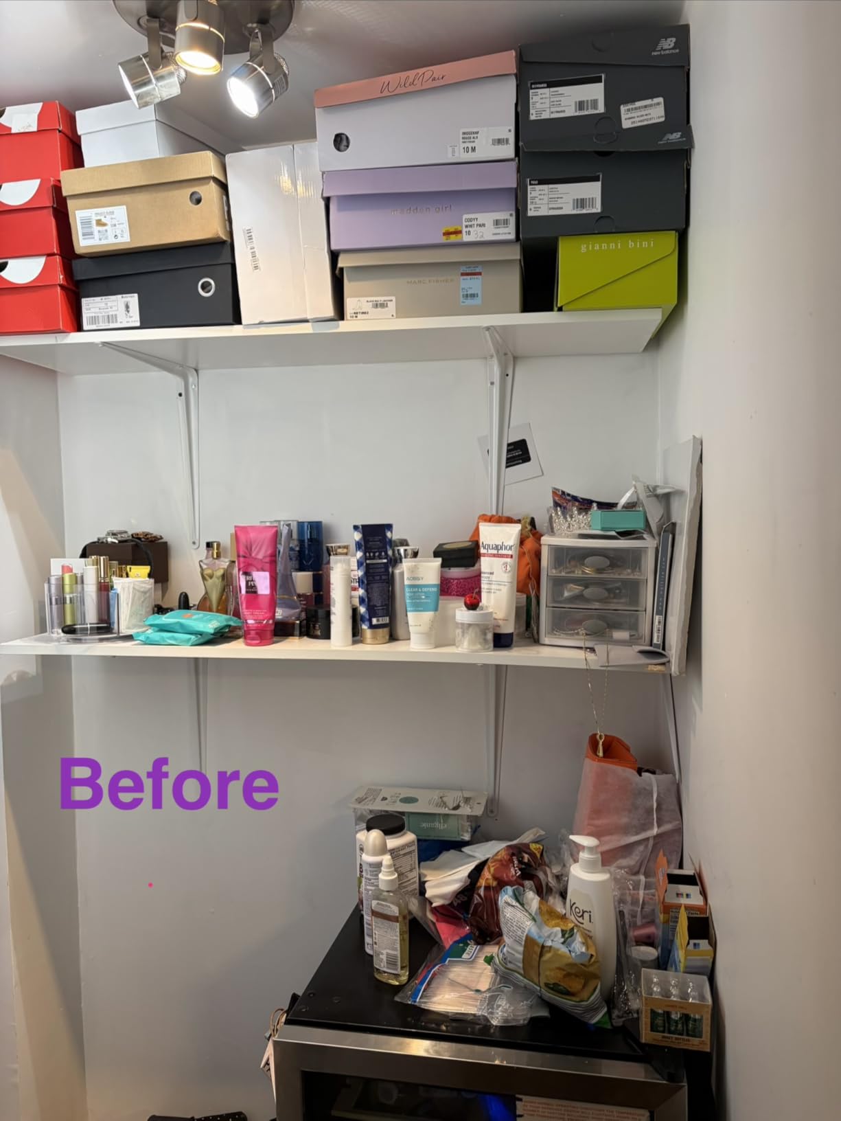 Sevenblue 2-Pack Under Sink Organizer with Hooks & Hanging Cup for Kitchen | Multi-use kitchen & bathroom storage, 12.8 inch black cabinet organizer, with hooks and hanging cup for easy access. customer photo 2