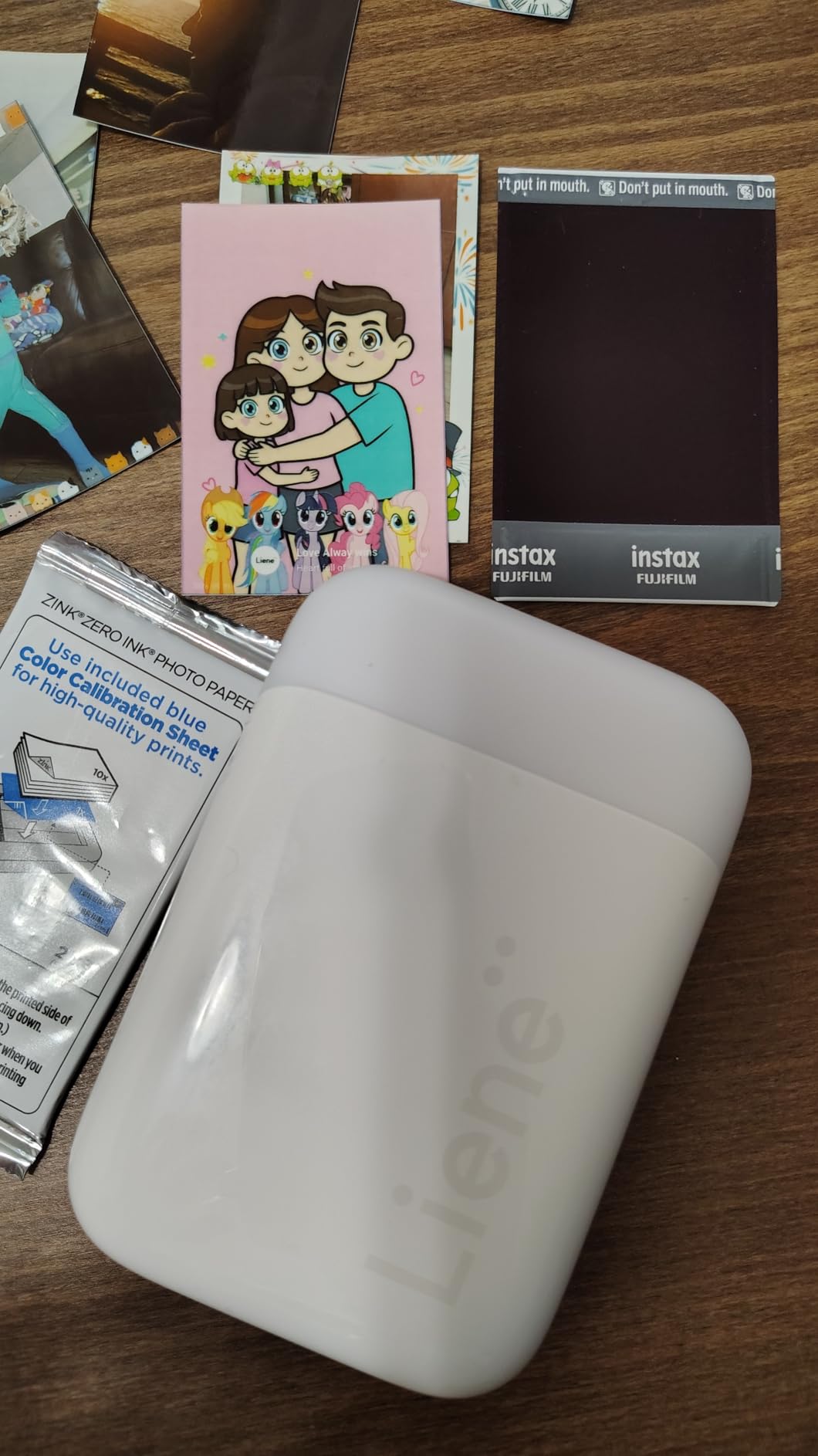 Liene Pearl K100 2x3” Photo Printer, Mini Instant Portable Color Picture Printer Bundle 50 Zink Adhesive Paper, Bluetooth 5.2 Compatible w/iOS & Android Small Phone Sticker for iPhone Smartphone White customer photo 2
