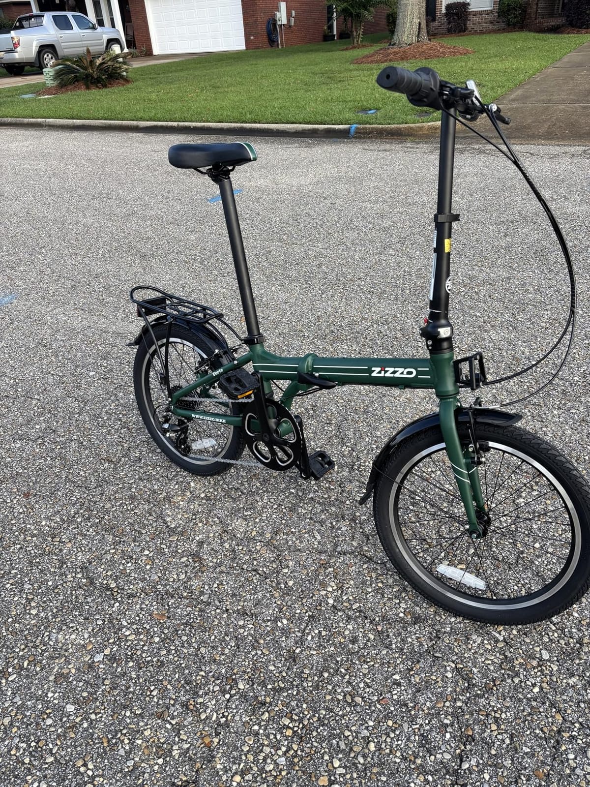 ZiZZO Forte Heavy Duty Folding Bike-Lightweight Aluminum Frame Genuine Shimano 20-Inch Folding Bike with Fenders, Rack and 300 lbs Weight Limit customer photo 1