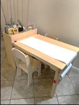 GDLF Kids Art Table and 2 Chairs with Storage, Ages 8-12, 47 x 30 Inch customer photo 2