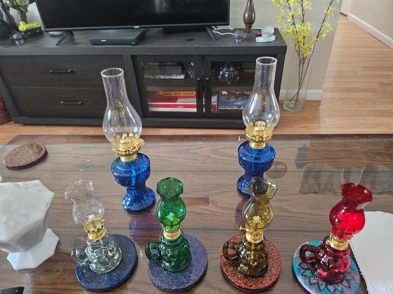 2 Pcs Oil Lamps for Indoor Use, Hurricane Kerosene Lamp, Clear customer photo 2