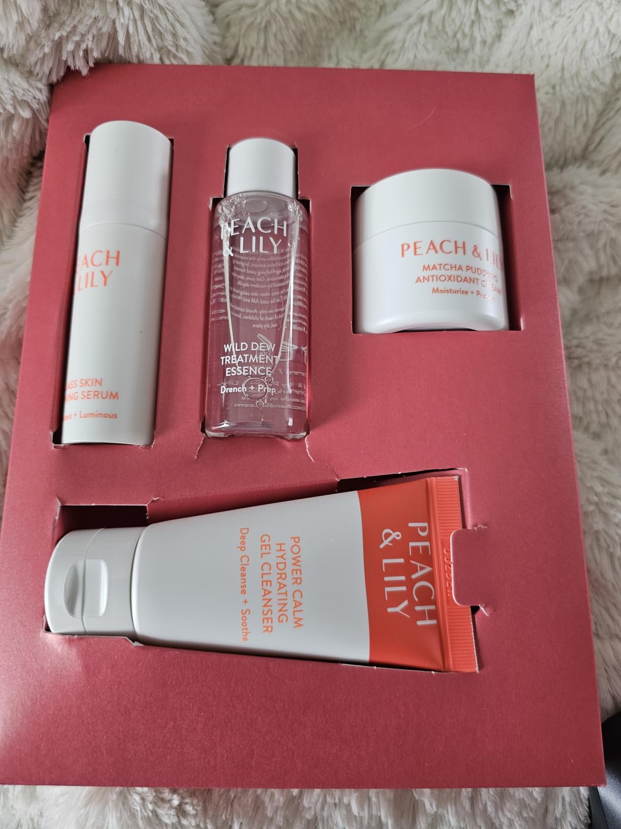 Peach & Lily - Glass Skin Discovery Kit (4 Products) - 1 Cleanser, 1 Essence, 1 Serum & 1 Cream - Skin Care Set - Acne Routine - Travel Essentials - Self Care - Vegan & Cruelty Free - Korean Beauty customer photo 2