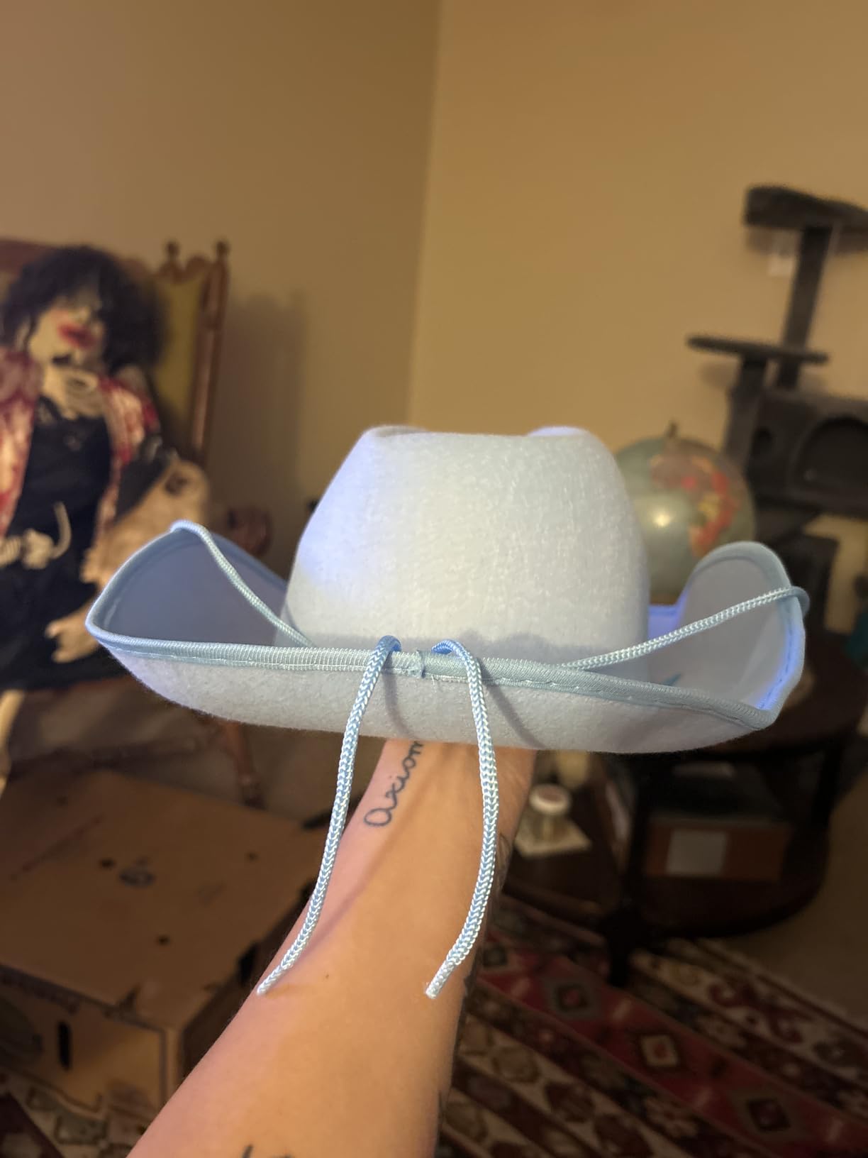 COLLECT PRESENT Plain Felt Cowboy & Cowgirl Hat for Men and Women | Western Studded Cowboy Hat in Adult Sizes customer photo 1