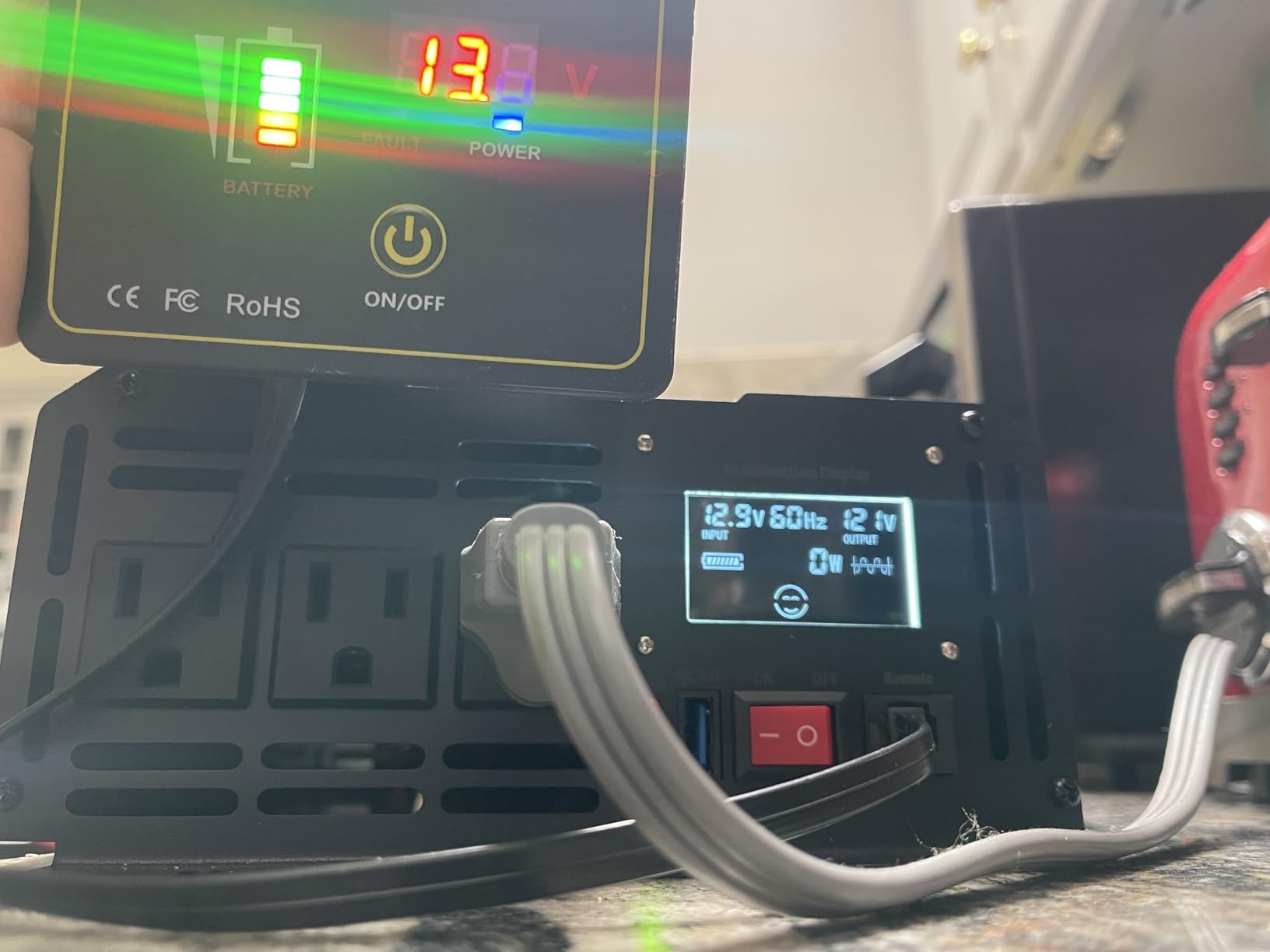 VEVOR Pure Sine Wave Inverter, 5000 Watt, Power Inverter, DC 12V to AC 120V Car Inverter, with LCD Display, USB Port and Remote Controller, Power Converter for Car RV Truck Solar System Travel Camping customer photo 2
