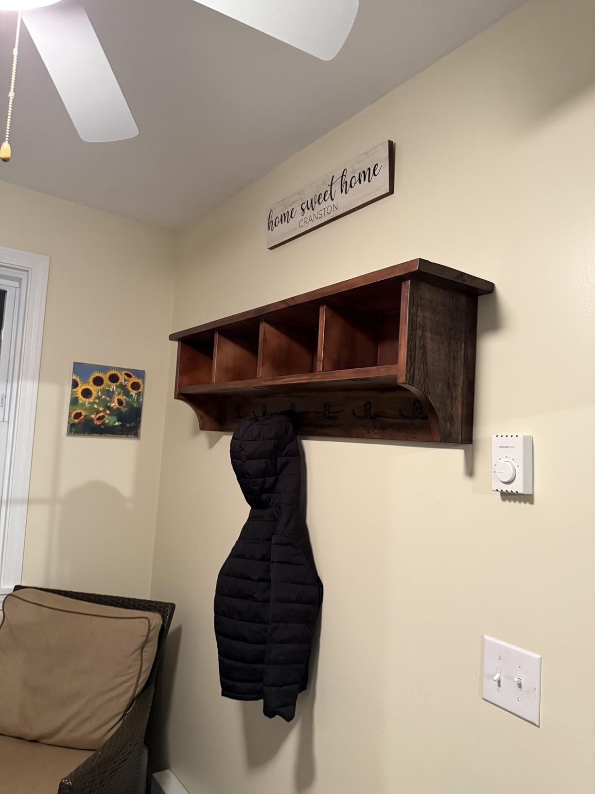 Alaterre Furniture Pomona Coat Hooks - Rustic Farmhouse 48