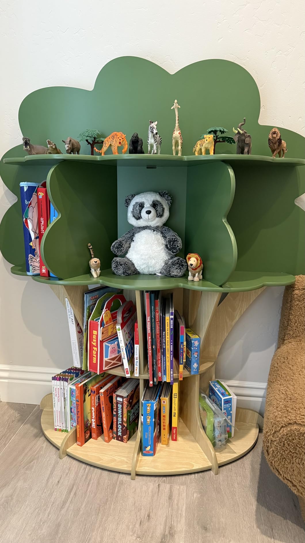 Delta Children Tree Bookcase - Greenguard Gold Certified, Fern Green/Crafted Natural customer photo 2