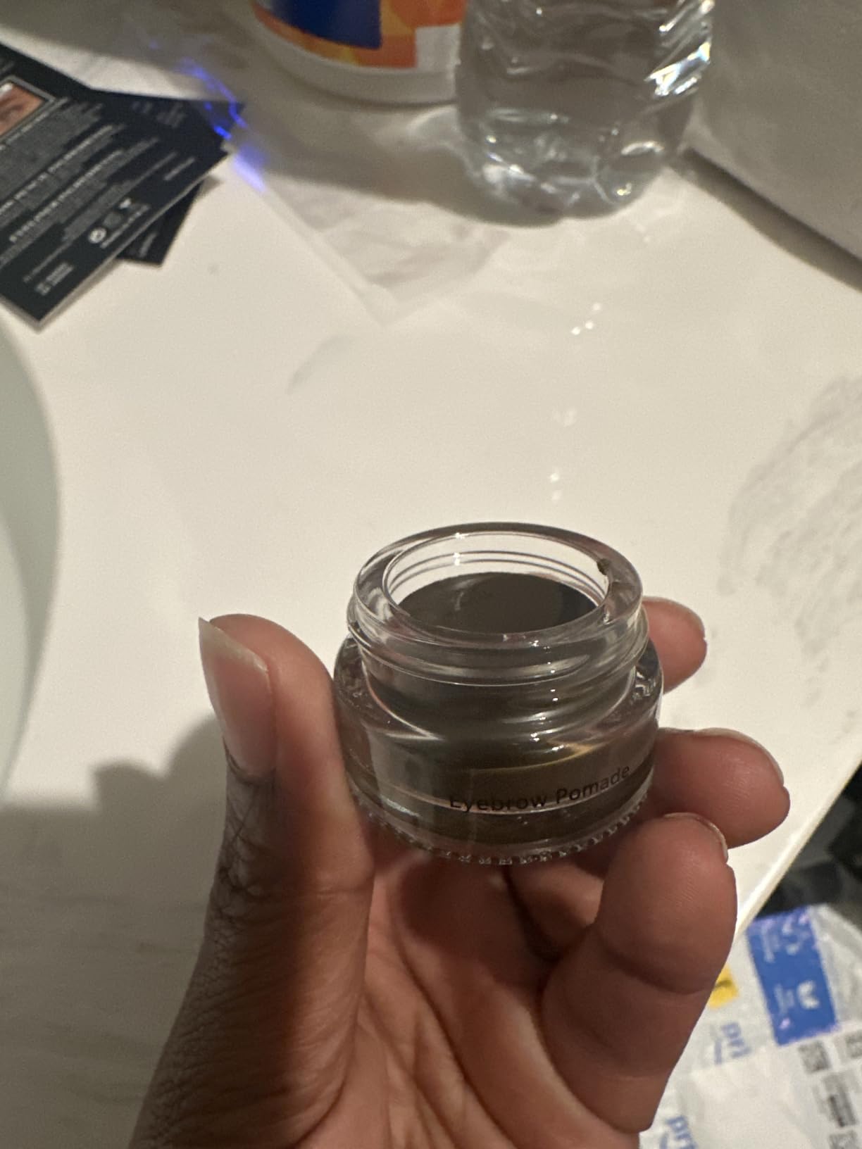 LAVONE Eyebrow Makeup Kit,Waterproof Brow Pencil,Pomade,Eyeliner-Dark Brown customer photo 1