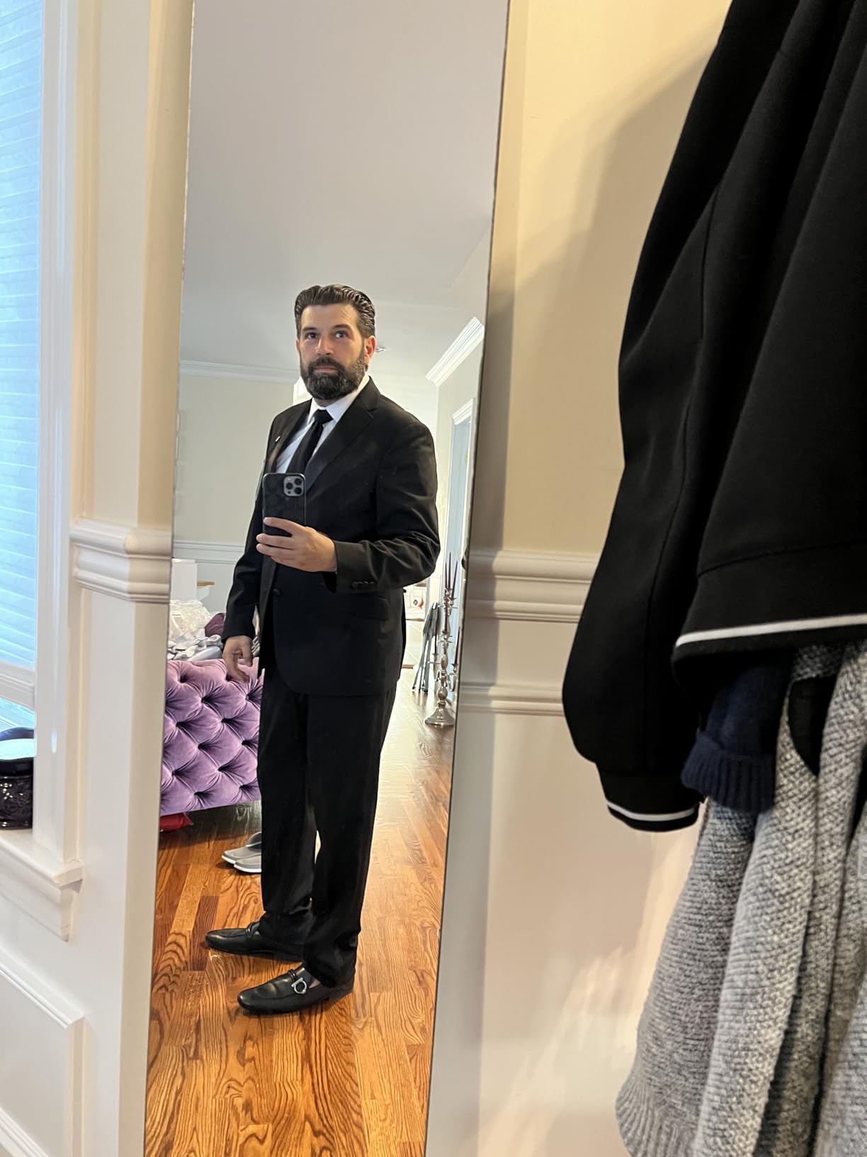 Kenneth Cole New York Men's Performance Fabric Tuxedo, Formal Suit for Black Tie customer photo 2