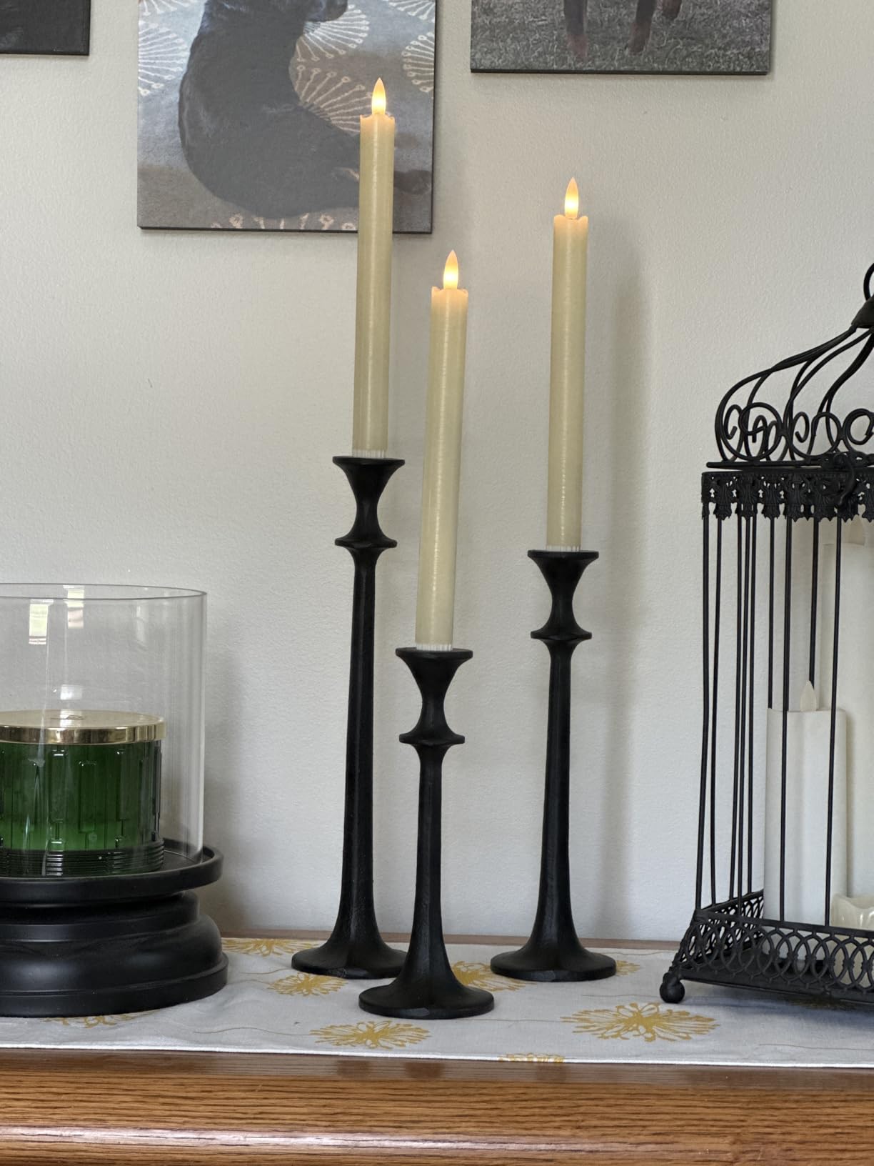 Iron Taper Candle Holder - Set of 3 Decorative Candle Stand customer photo 1