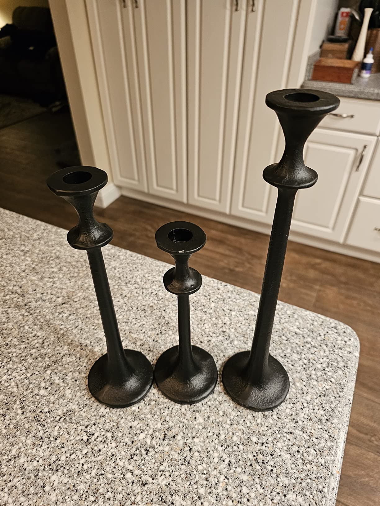 Iron Taper Candle Holder - Set of 3 Decorative Candle Stand customer photo 2