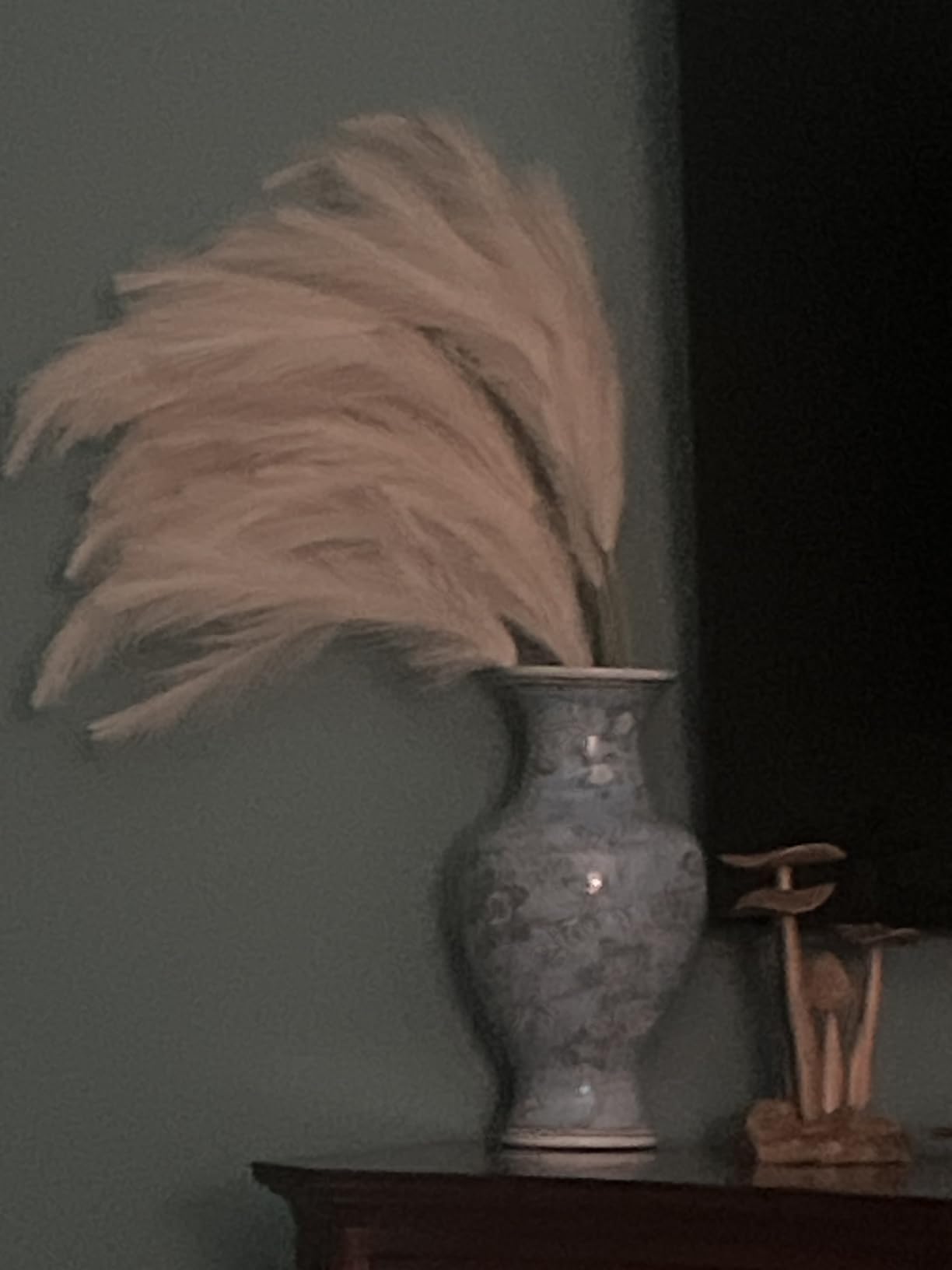 Faux Pampas Grass, 9 PCS 37''/3.1FT Tall Fluffy Fake Pompas Floral, Large Artificial Pompous Grass Branches for Floor Vase Fillers, Boho Farmhouse Room Wedding Decor (Mixed Color) customer photo 2