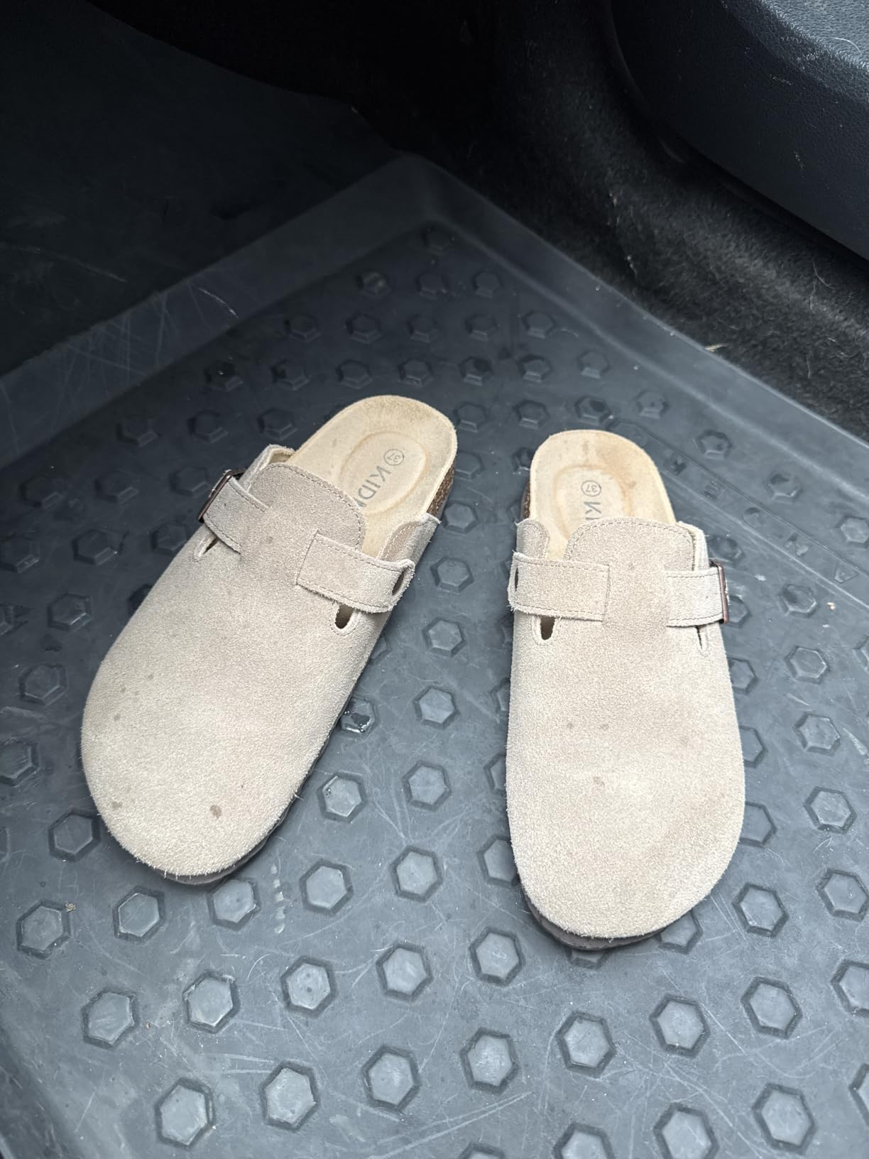 KIDMI Genuine Suede Clogs for Women Men Cork Footbed Mules Potato Shoes customer photo 1