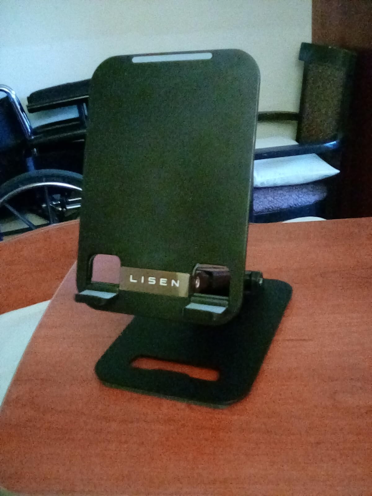 LISEN iPad Stand Tablet Holder for Desk, Kindle Accessories Stand for Apple | Adjustable Portable Monitor Stand, iPhone iPad Accessories, Gifts customer photo 1