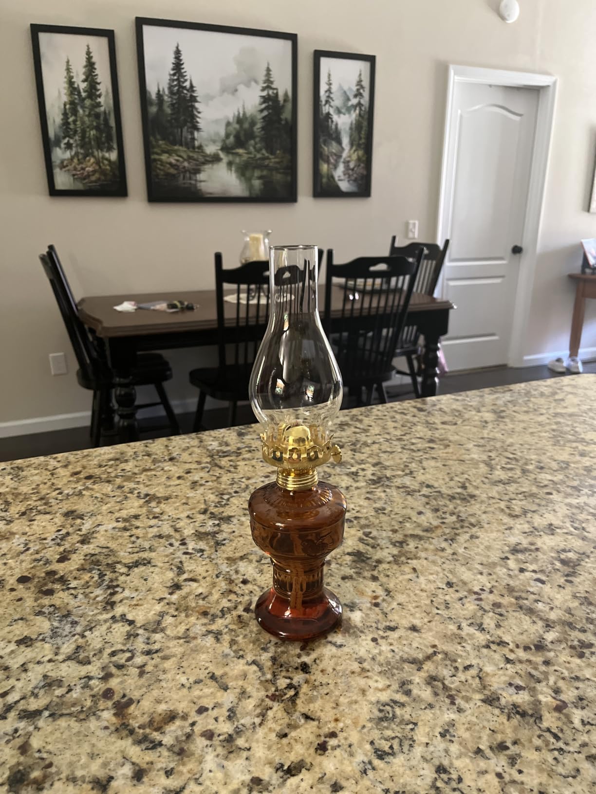 2 Pcs Oil Lamps for Indoor Use, Hurricane Kerosene Lamp, Brown customer photo 1