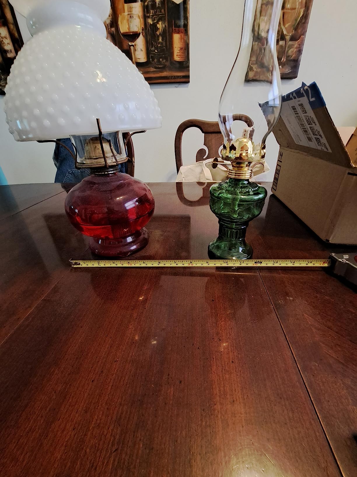 2 Pcs Oil Lamps for Indoor Use, Hurricane Kerosene Lamp, Brown customer photo 2