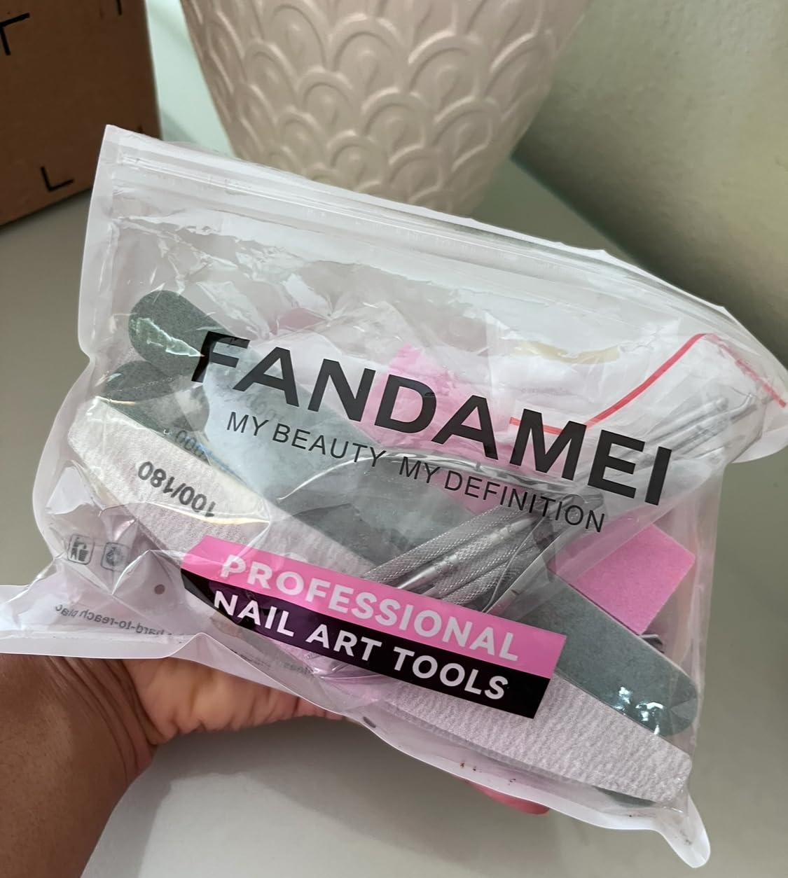 FANDAMEI Nail Prep Kit, Nail Care Kit, Manicure Kit, Nail Files and Buffers customer photo 2