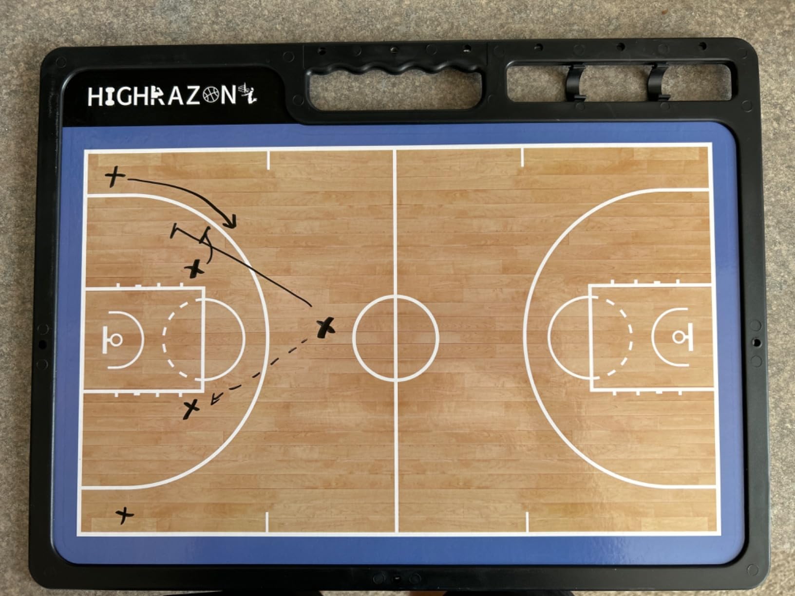 Dry Erase Basketball Clipboard for Coach, Premium Tactical Basketball Coaching Board, Double Sides Full & Half Court Dry Erase Board with Marker customer photo 2