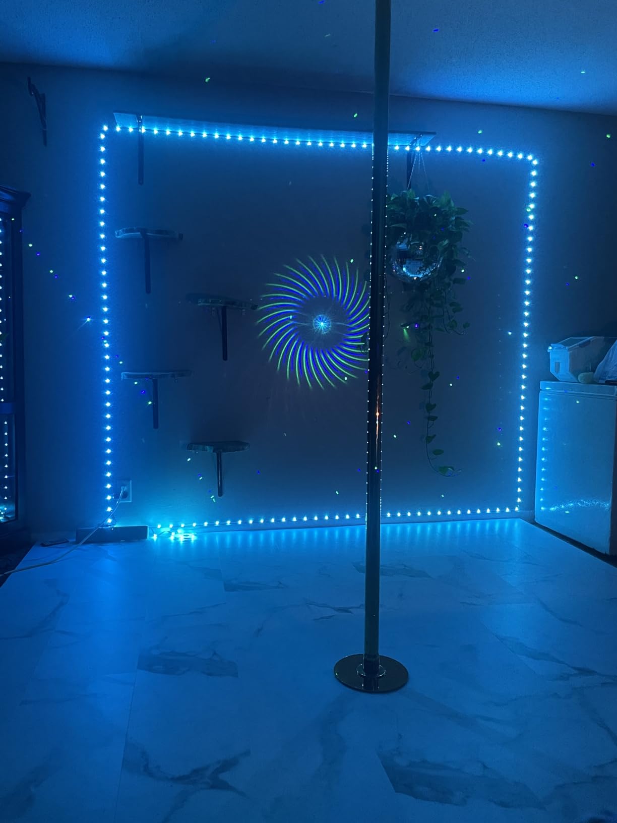 Permanent Dance Pole, CE Certified, 45mm, for 7.22-8.86ft Ceiling customer photo 2