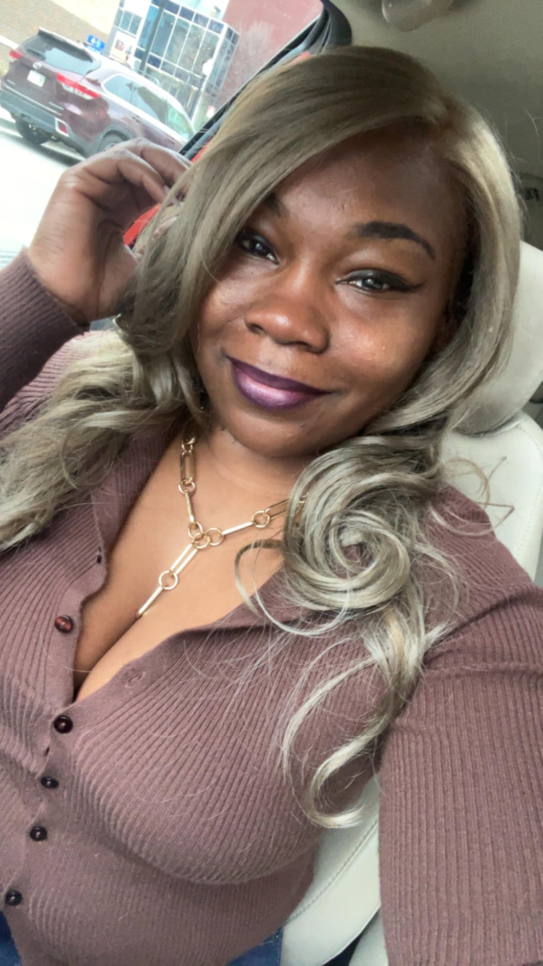 Sensationnel What Lace 13x6 Wig-Glenna, LIGHTASHBROWN | Lace Front, Hand-Tied, Synthetic, Natural Density Pre-Plucked Hairline, Glueless customer photo 1