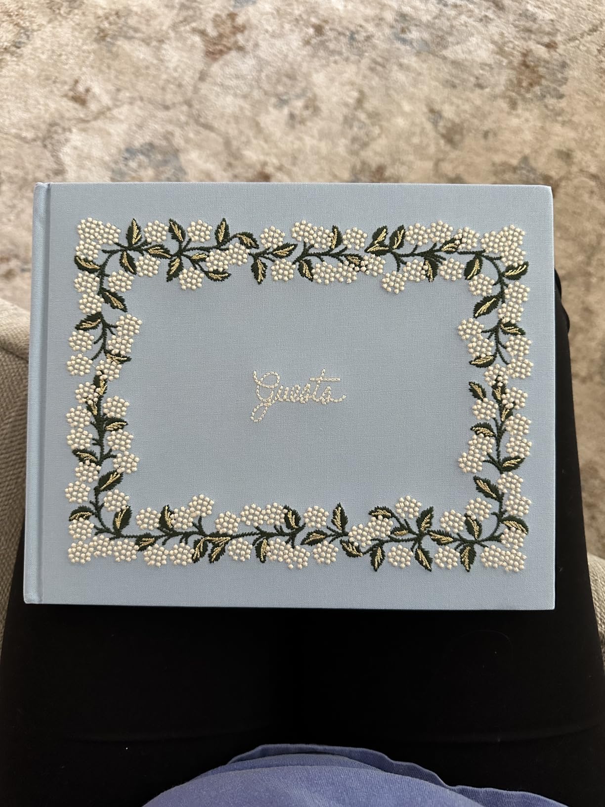 RIFLE PAPER CO. Wildwood Embroidered Guest Book, Decorative Keepsake customer photo 2
