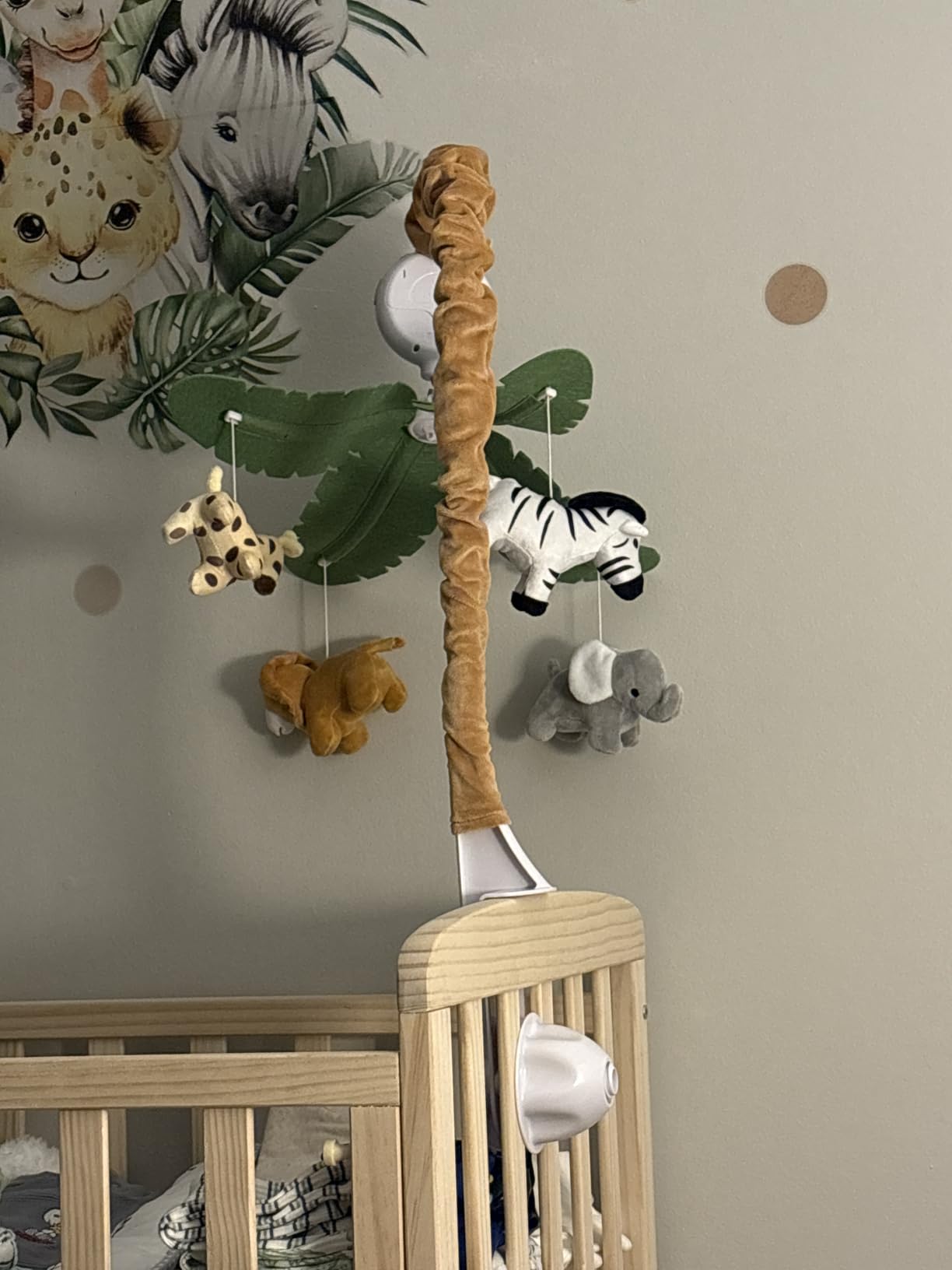 CLYMENE Safari Animals Baby Musical Crib Mobile for Baby Boys and Girls customer photo 1