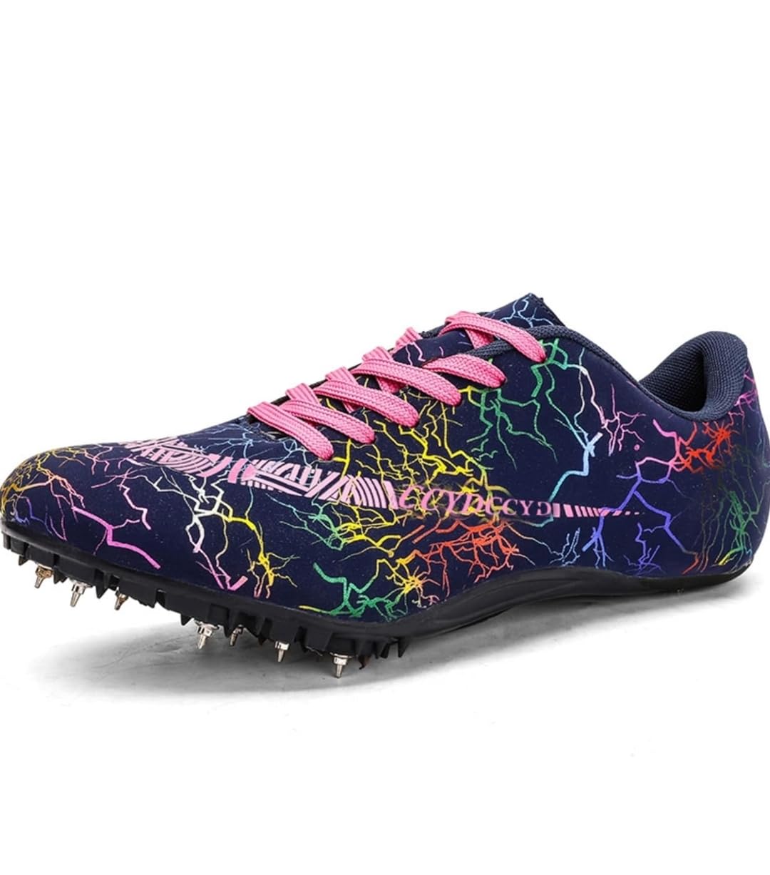 Men's Track Spike Shoes Lightweight Breathable Running Sneakers for Distance Sprinting Athletic Training Jumping Track and Field Suitable for Women and Girls customer photo 1