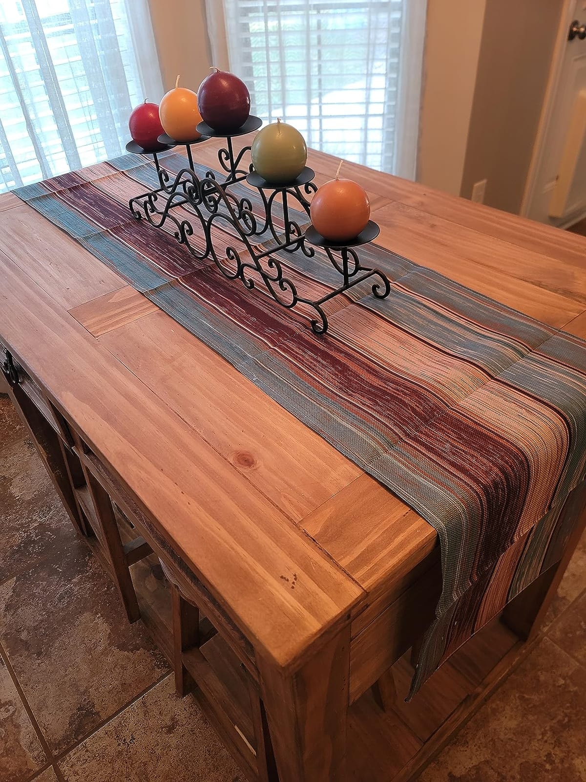 ArtSocket Table Runner and Placemats Set of 6, Abstract Farmhouse customer photo 1