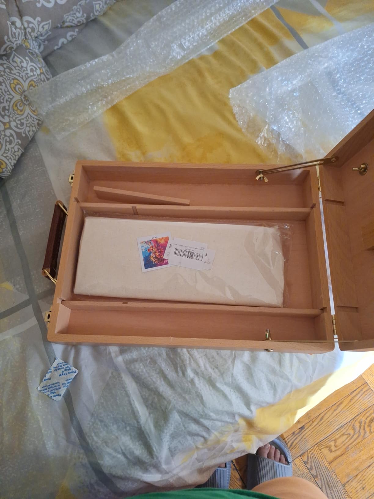 ARTIFY Adjustable Beechwood Tabletop Painting Easel, Wooden Sketch Box Easel, Desktop Artist Easel for Drawing (Easel Box) customer photo 2