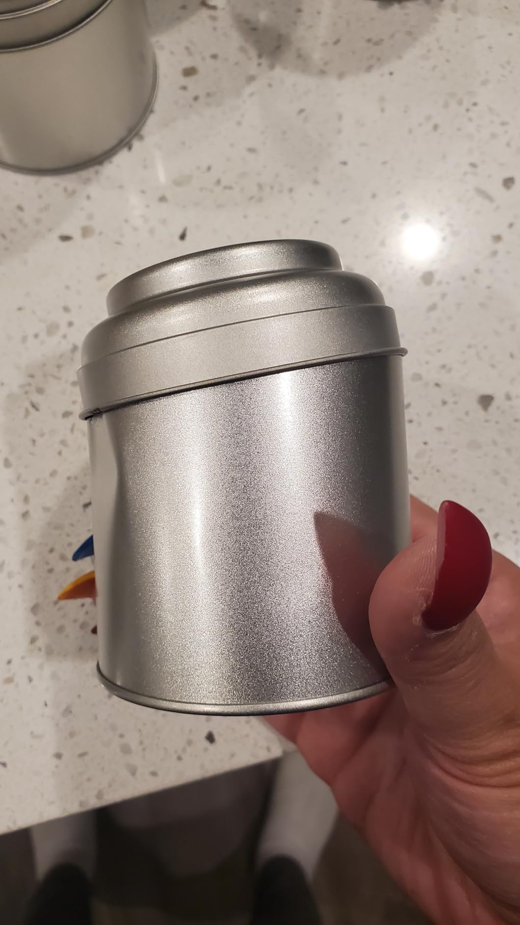 Tea Tin with Airtight Double Lids for Loose Leaf Tea Storage, 8 Fl Oz Kitchen Small Tin Can and Tea Canister for Tea Coffee Sugar Candy Spices Christmas Gift(6 Pcs) customer photo 1