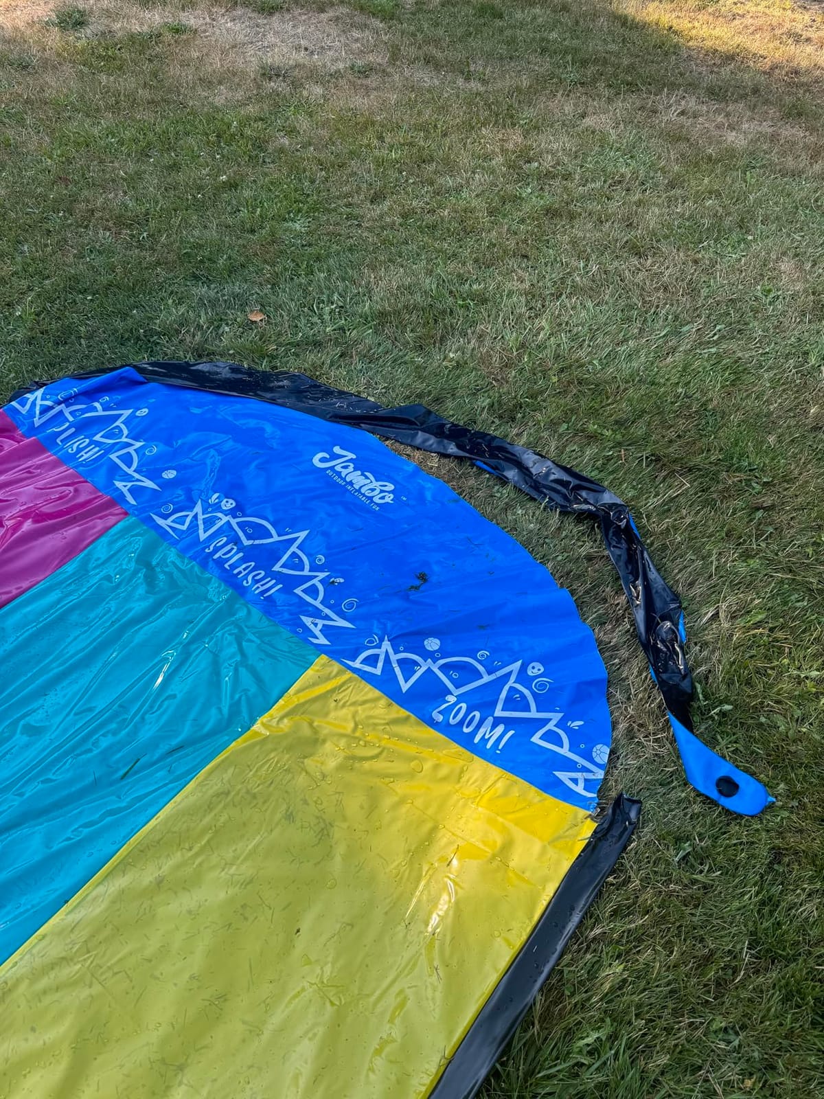 JAMBO XL 20Ft Summer Vibes Premium Slip and Slide with 3 Bodyboards, Heavy Duty Water Slide- Advanced 3-Way Water Sprinkler System, Backyard Waterslide Outdoor Water Toys n Slides for Kids customer photo 1