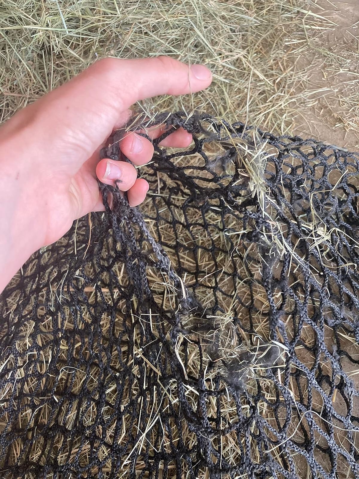 Fabbay 2 Pcs Slow Feed Hay Net for Horses, 35 x 31 Inch Hay Bag, Black customer photo 1