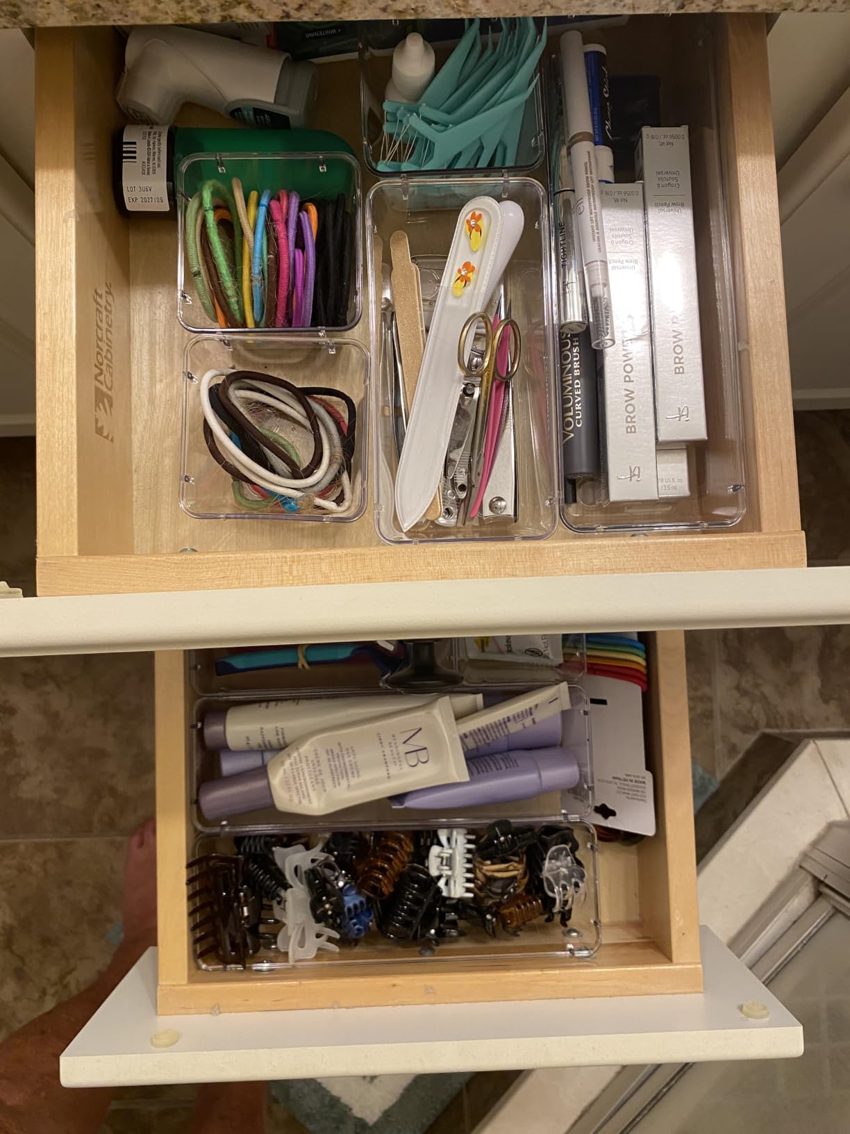 Vtopmart 72 PCS Clear Plastic Drawer Organizers Set, 4-Size Versatile Bathroom and Vanity Organizer Trays, Non-Slip Storage Containers for Makeup, Jewelries, Bedroom,Kitchen Utensils and Office customer photo 2