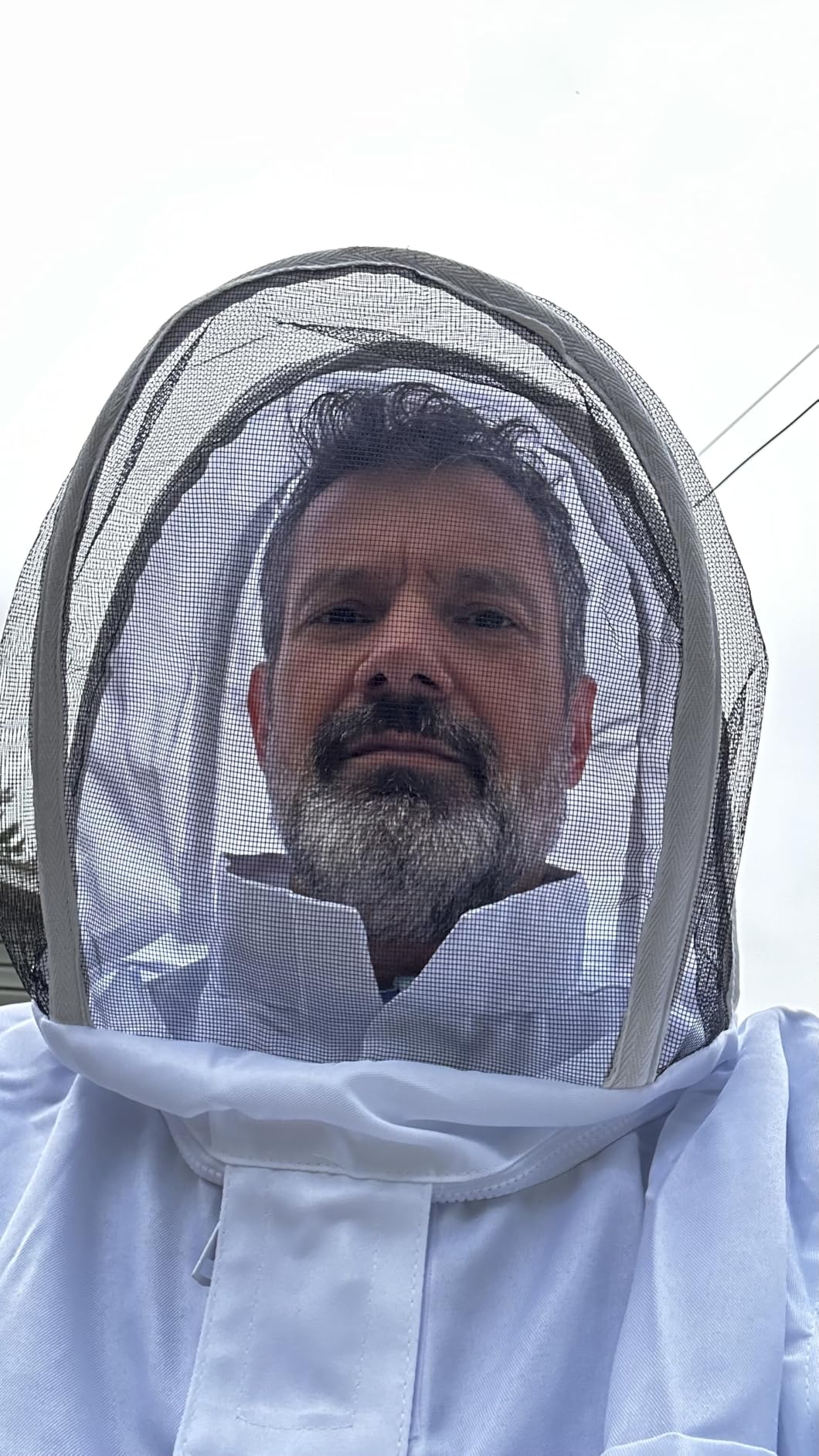 ANDES Sting Proof Bee Suit with Gloves & Fencing Veil, L(Fits 5'7