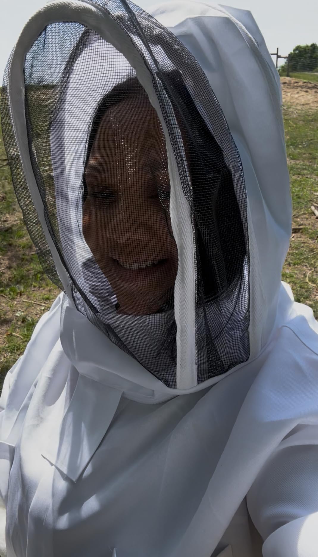 ANDES Sting Proof Bee Suit with Gloves & Fencing Veil, L(Fits 5'7