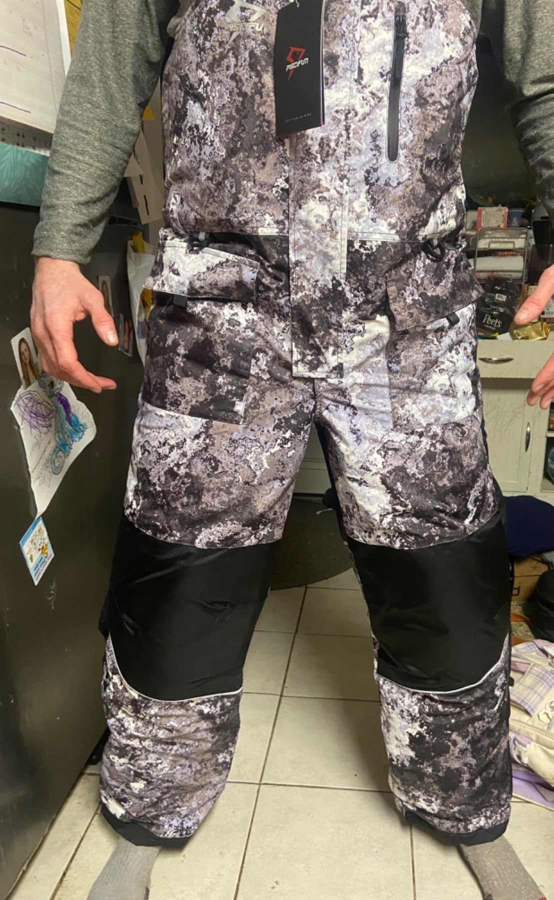 Piscifun Ice Fishing Bibs with Floating Technology, Waterproof Insulated Fishing Bibs customer photo 2
